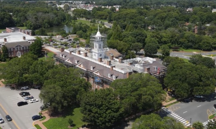 Delaware City, drone view